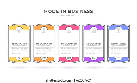 estilo plano Plantilla de proceso de organigrama de diseño infográfico con texto editable