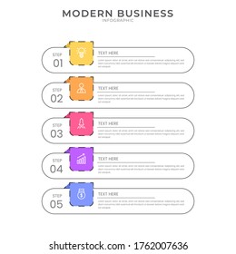 flat style Infographic design organization chart process template with editable text