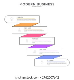 flat style Infographic design organization chart process template with editable text