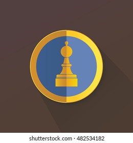 Flat Style Isolated Chess Puppet 