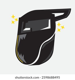 flat style isolated reflective safety eye shield