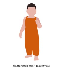 flat style kid stands, no face