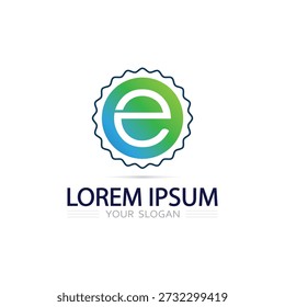 Flat Style Letter E Logo For Startup Branding And Modern Visual Identity