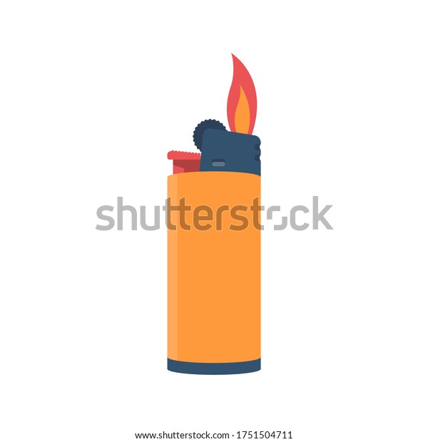 Flat Style Lighter Isolated On White Stock Vector (Royalty Free) 1751504711