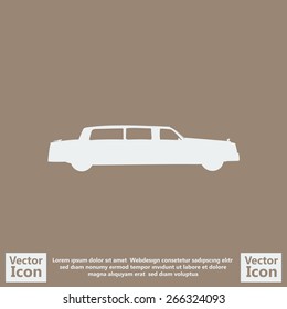 Flat style limo icon