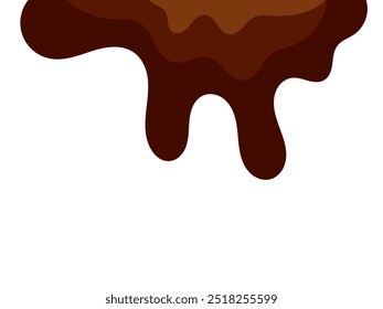 flat style liquid dark chocolate