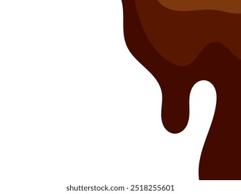 flat style liquid dark chocolate