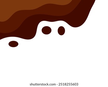 flat style liquid dark chocolate