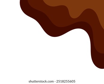 flat style liquid dark chocolate