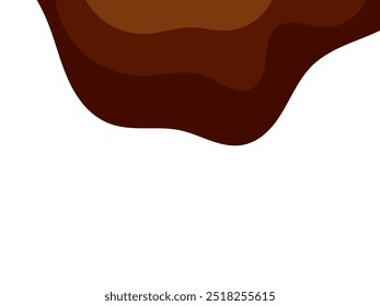 flat style liquid dark chocolate
