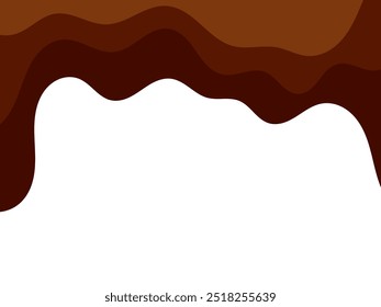 Chocolate negro líquido de estilo plano