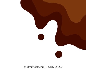 chocolate escuro líquido de estilo plano