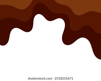 Chocolate negro líquido de estilo plano