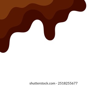 flat style liquid dark chocolate