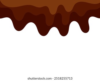 flat style liquid dark chocolate