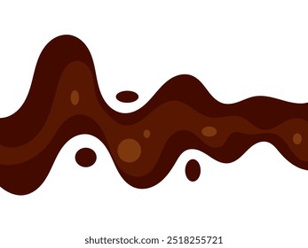 flat style liquid dark chocolate