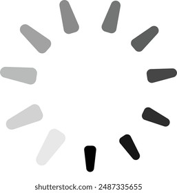 Flat Style Loading Wheel Icon for Progress Indication. Buffering Icon, Downloading Symbol