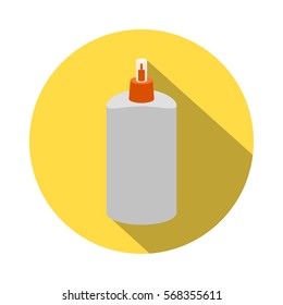 Flat style with long shadows, glue vector icon illustration EPS10