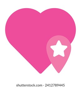 flat style love icon for valentine day isolated on white background