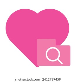 flat style love icon for valentine day isolated on white background