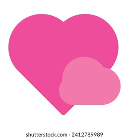 flat style love icon for valentine day isolated on white background