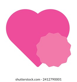flat style love icon for valentine day isolated on white background