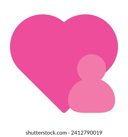 flat style love icon for valentine day isolated on white background