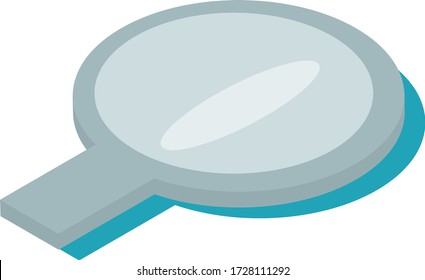 Flat style magnifier isolated on white