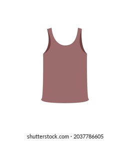 Flat Style man sleeveless blouse Vector illustartion. Cartoon style simple man singlet vector icon isolated on white background. Modern sleeveless shirt for men. Clothes icon