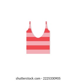 Flat Style man sleeveless blouse Vector illustartion. Cartoon style simple man singlet vector icon isolated on white background. Modern sleeveless shirt for men. Clothes icon