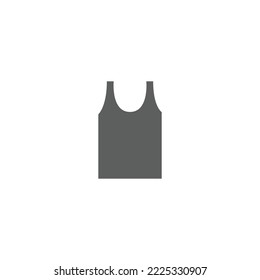 Flat Style man sleeveless blouse Vector illustartion. Cartoon style simple man singlet vector icon isolated on white background. Modern sleeveless shirt for men. Clothes icon