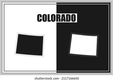 Flat style map of State of Colorado, USA. Colorado outline. Vector illustration