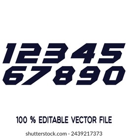 Flat Style Math Numbers vector illustration