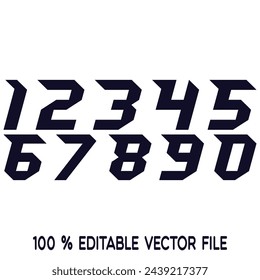 Flat Style Math Numbers vector illustration