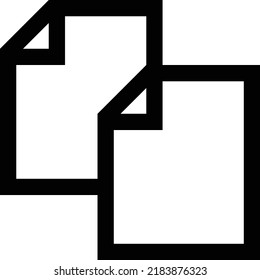 Flat style minimal black color
icon of copy paste 