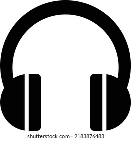 Flat style minimal black color
icon of head set gear 
