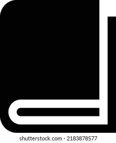 Flat style minimal black color
icon of book logo concept 