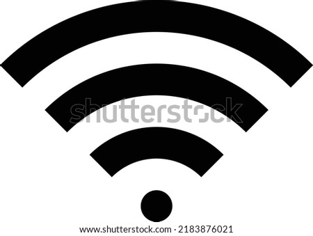 Flat style minimal black color
icon of connection wireless 