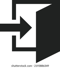 flat style minimal illustrated 
concept icon of exit 