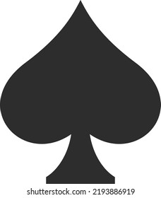 flat style minimal illustrated 
concept icon of card spade 