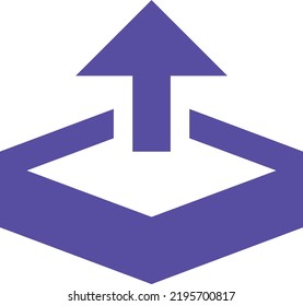 flat style minimal illustrated 
concept icon of Upload 