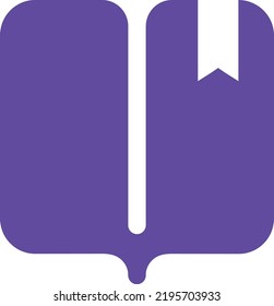 minimaler Flachstil 
Konzeptsymbol von Lesezeichen 