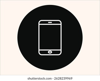 Flat style mobile icon featuring a modern smartphone. Ideal for communication, technology, apps, and digital themes. Clean, scalable vector design.