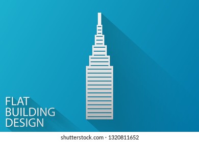 Flat style of modern shape building,Vector,Illustration.