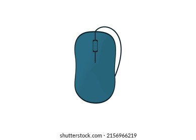 Flat style mouse icon illustration. Computer mouse logo vector design. Computer mouse icon on white background.