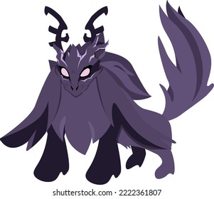 flat style mystical unique dog
