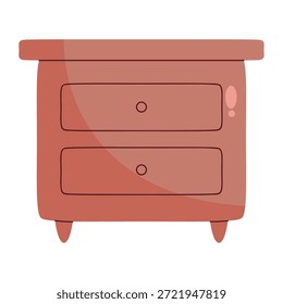 Nightstand estilo liso com gaveta e design mínimo para quartos modernos
