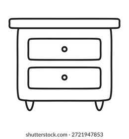 Nightstand estilo liso com gaveta e design mínimo para quartos modernos
