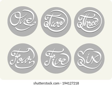 flat style numbers.vector illustration