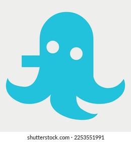 Ilustración vectorial de Octopus de estilo plano